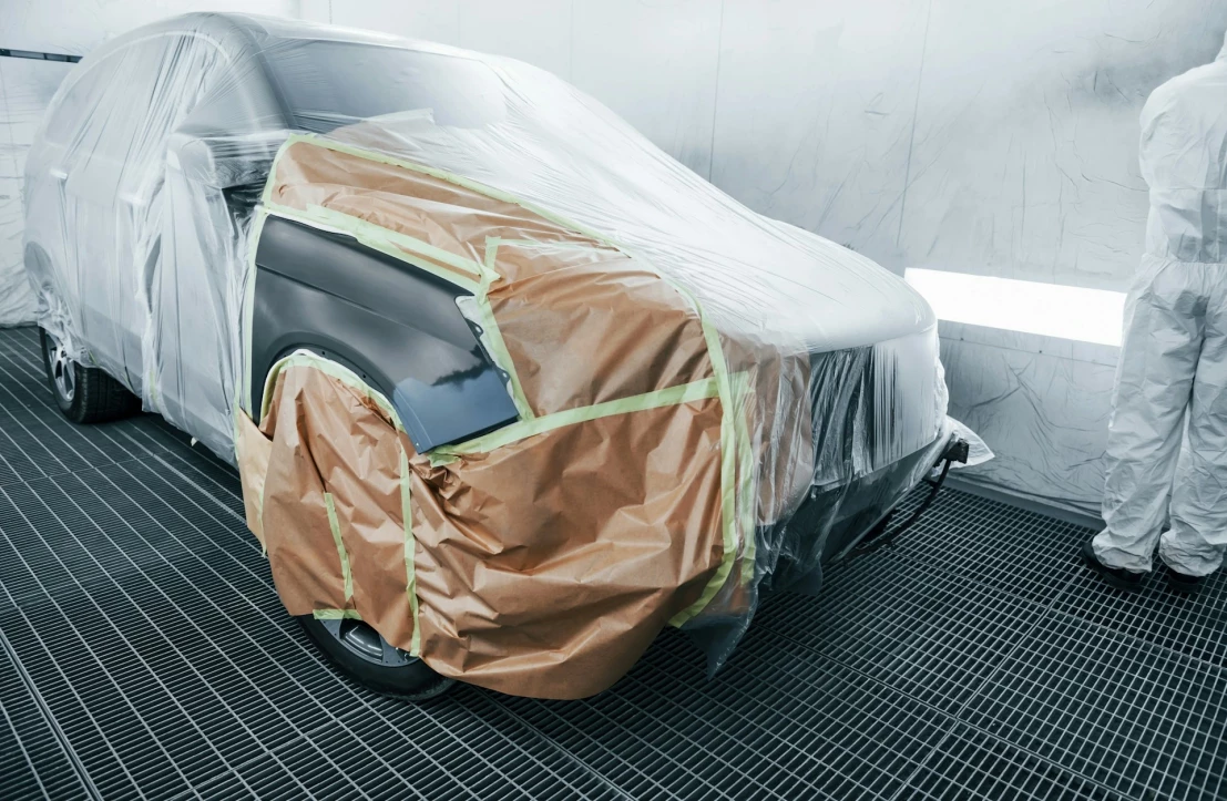 un Porsche después de ser repintado