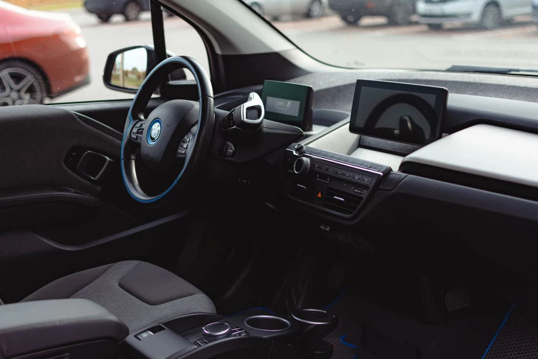 interior of a BMW car